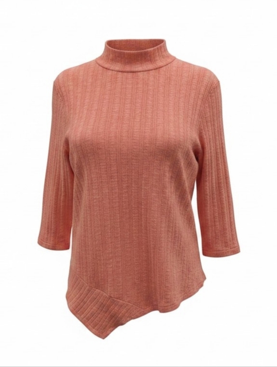 Adrienne Vittadini Tops - Adrienne Vittadini Coral Long Sleeve Tunic Sweater Lightweight Top